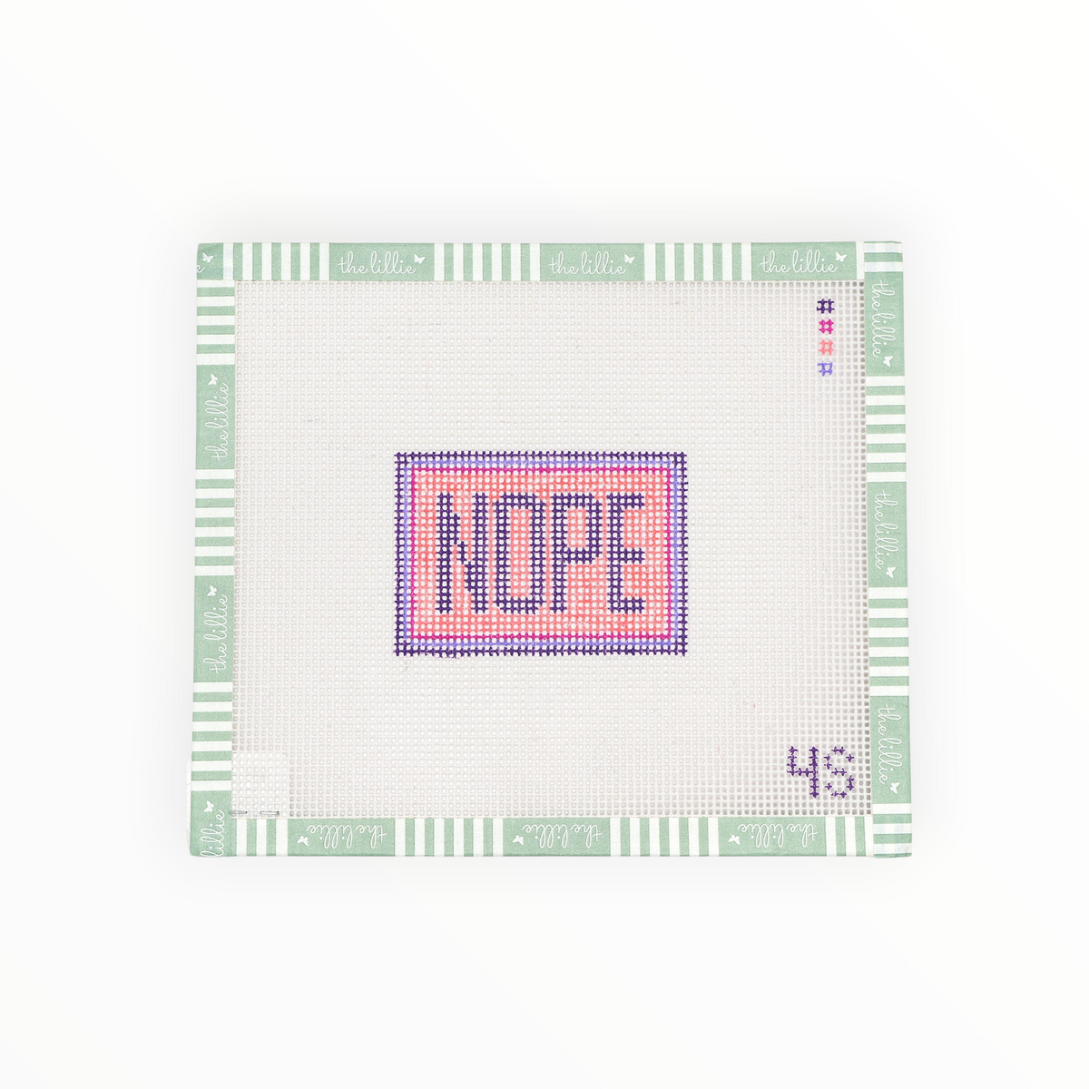 NOPE needlepoint canvas by 4stitchesandgiggles