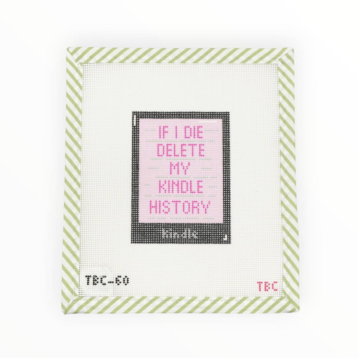 Kindle History needlepoint canvas by Mopsey