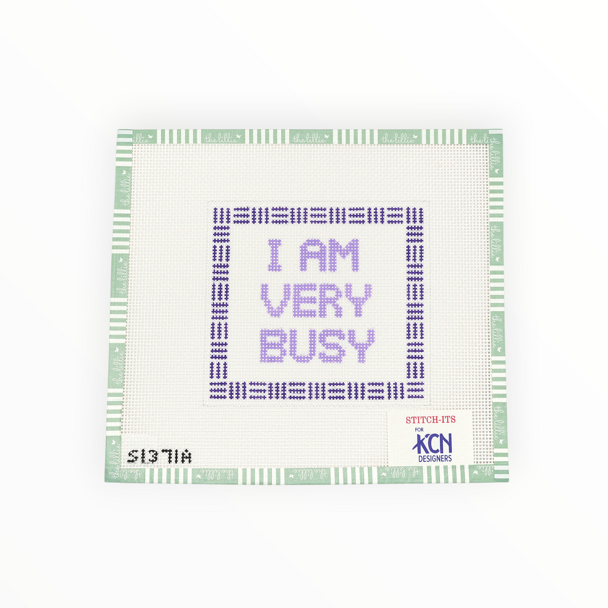 I am Very Busy needlepoint canvas by KCN Designers