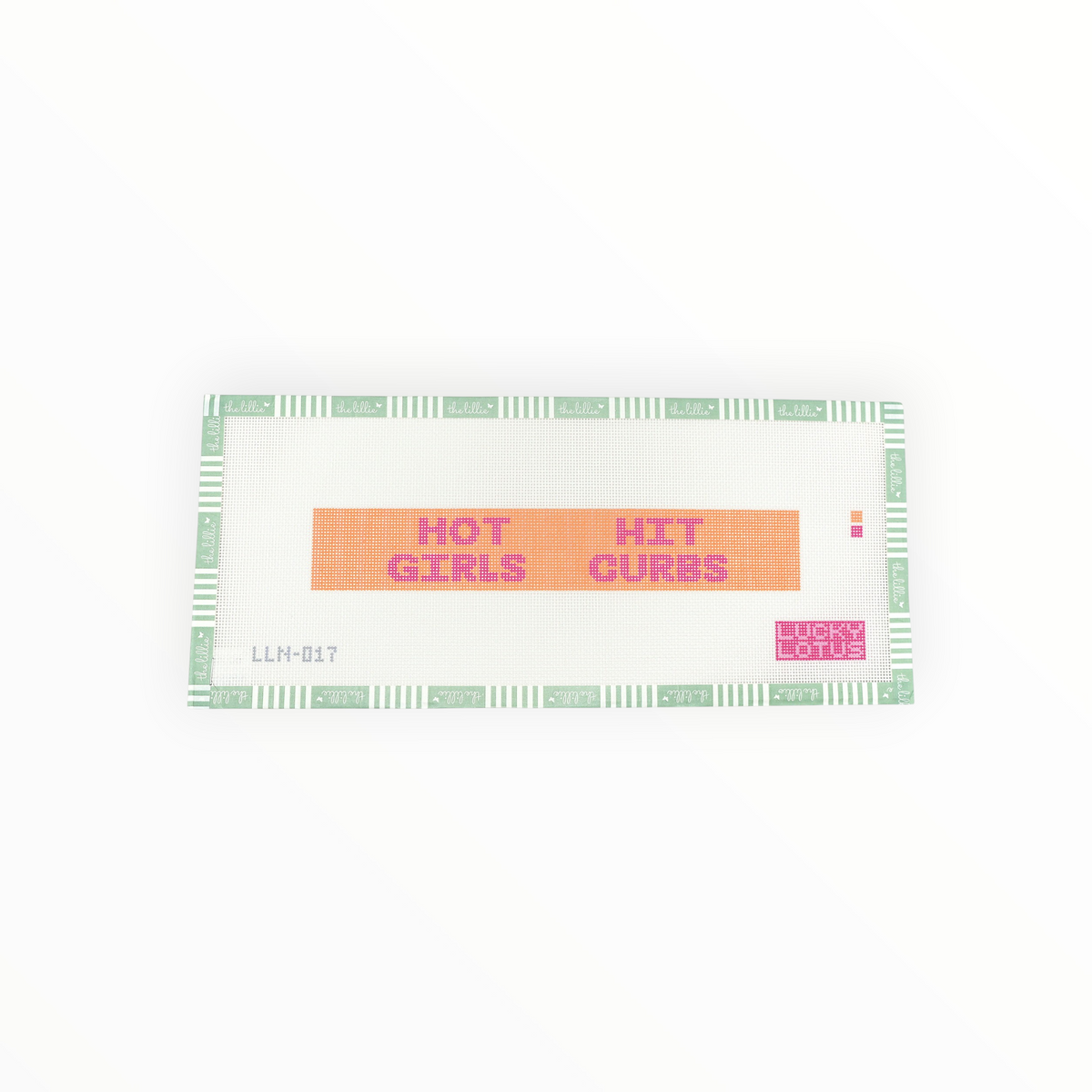 Hot Girls Hit Curbs needlepoint canvas by Lucky Lotus