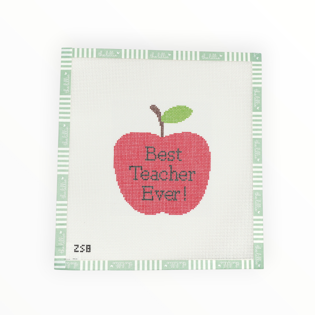 Teacher's Apple needlepoint canvas by KCN Designers