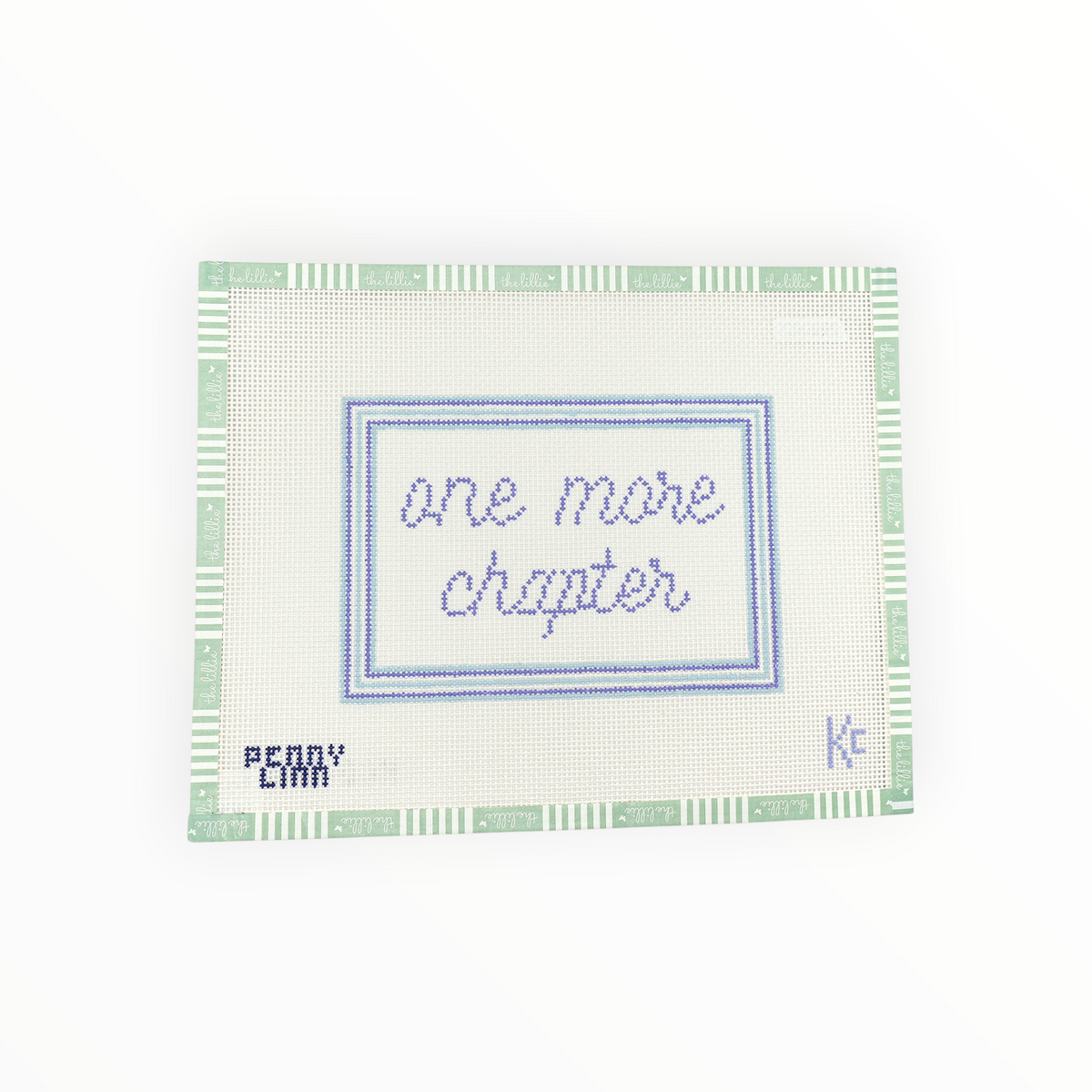 One More Chapter needlepoint canvas by Kyra Cotter Design