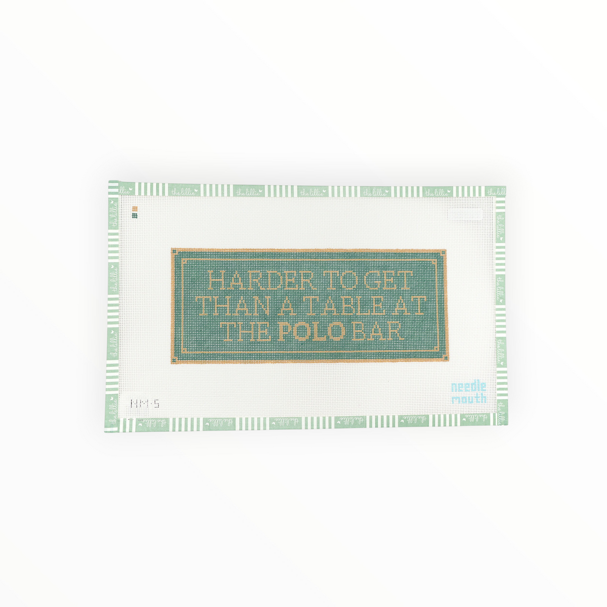 Polo Bar needlepoint canvas by Needle Mouth