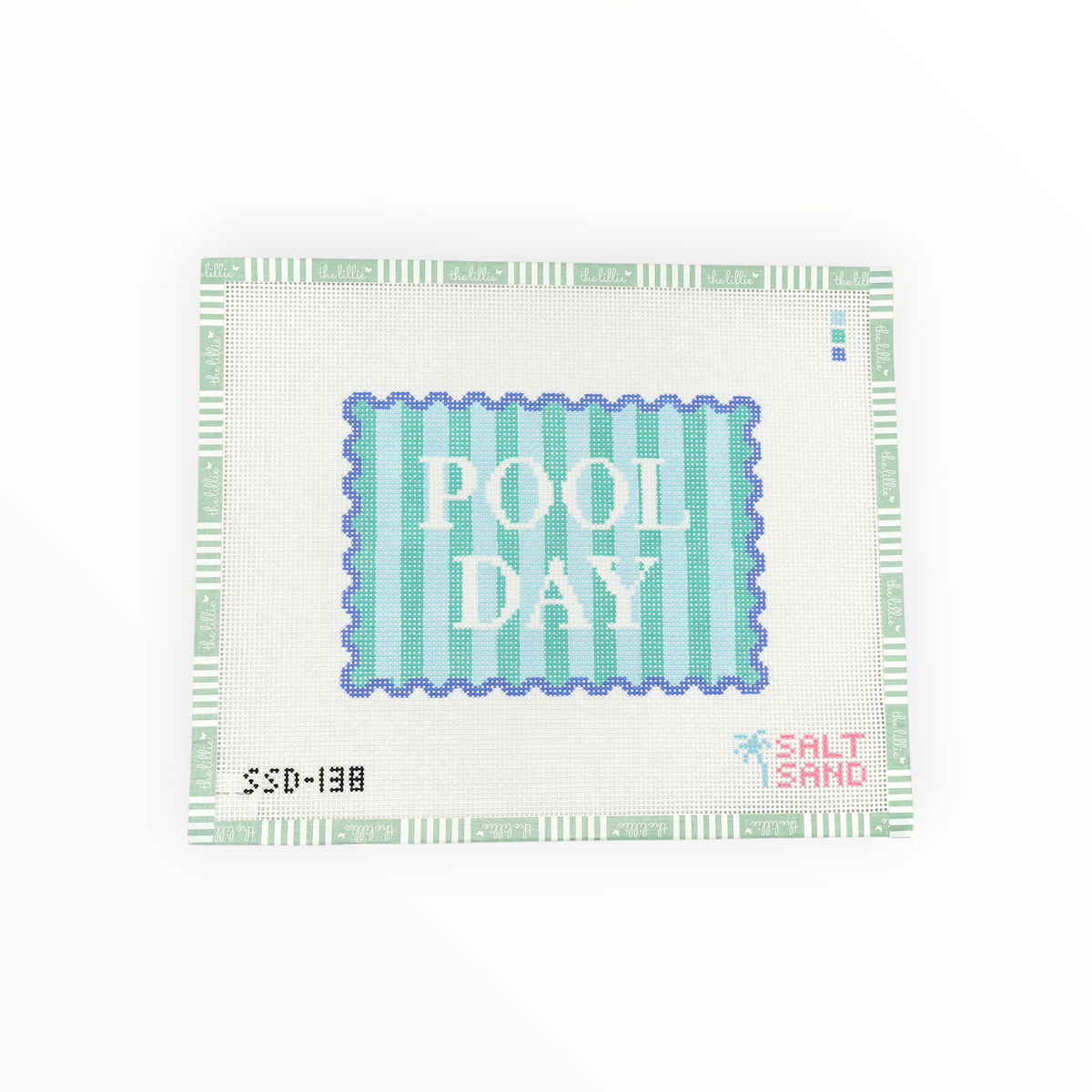 Pool Day needlepoint canvas by Salt & Sand Designs