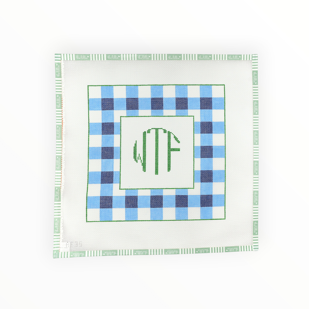 WTF Monogram needlepoint canvas by Stitch Style