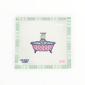 Tub Friends – Hippo needlepoint canvas by AC Designs