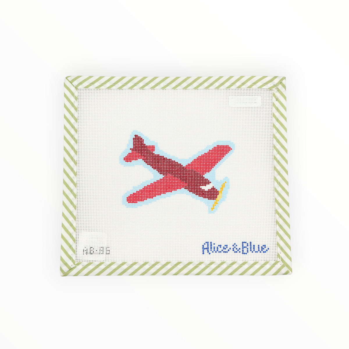Little Plane needlepoint canvas by Alice & Blue