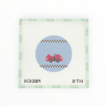 Race Car Round needlepoint canvas by KCN Designers