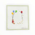 Winnie the Pooh with Bees and Balloons Frame needlepoint canvas by Kate Dickerson
