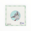 Tufted Titmouse Round needlepoint canvas by KCN Designers