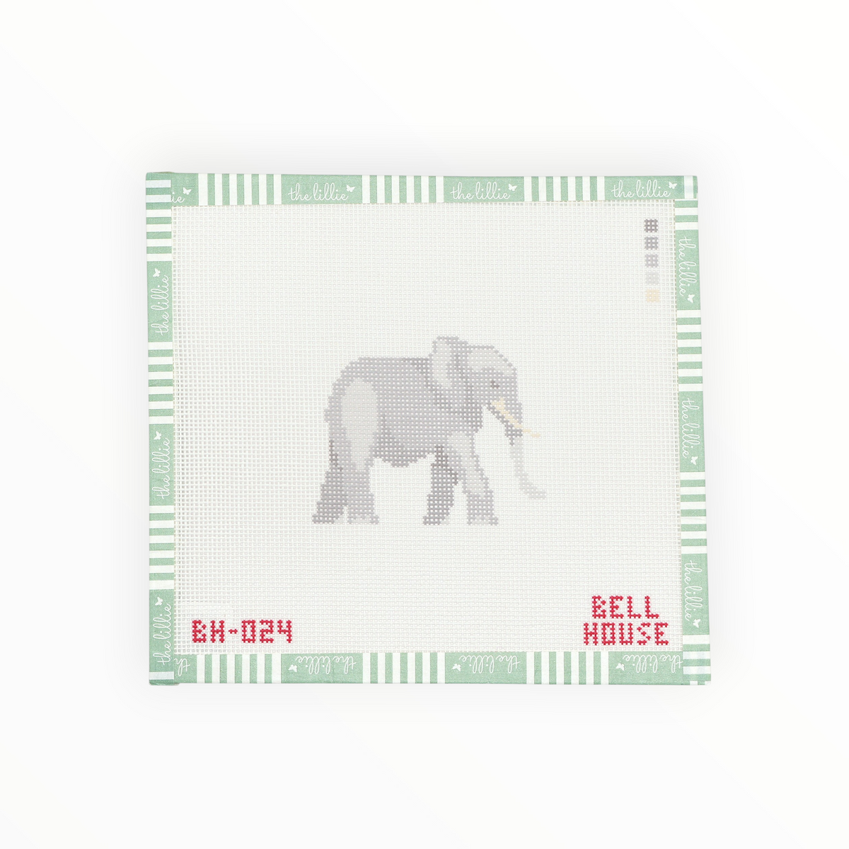 Elephant needlepoint canvas by Bell House Designs