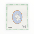 The Short-Haired Cat Cameo needlepoint canvas by Atlantic Blue Canvas