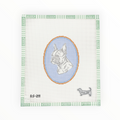 The Boston Terrier Cameo needlepoint canvas by Atlantic Blue Canvas