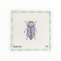 Purple Beetle needlepoint canvas by KCN Designers