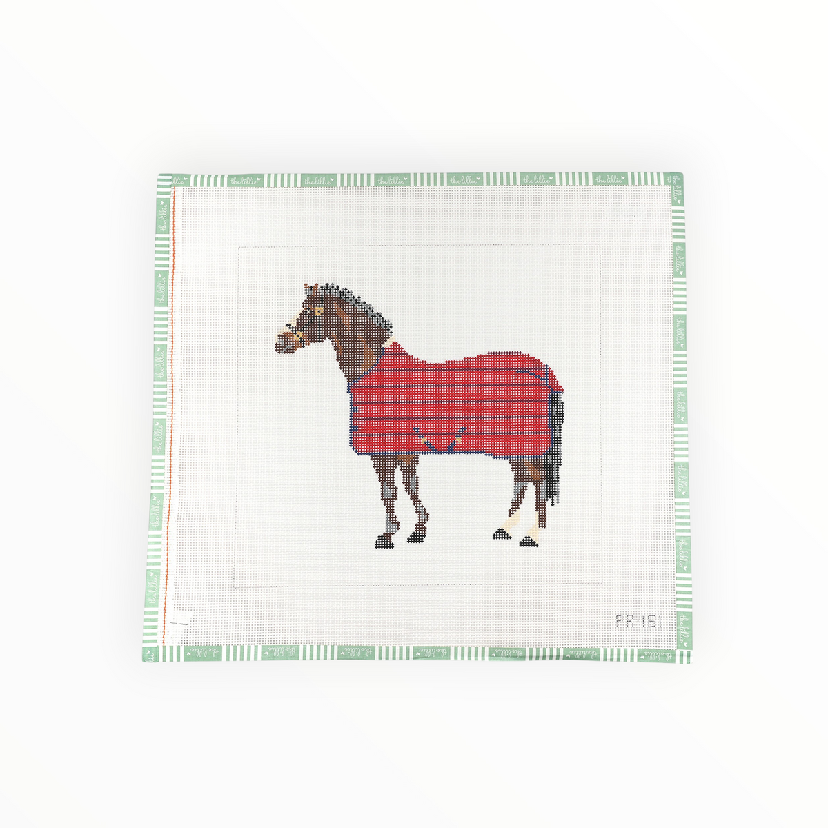 Brown Horse / Red Blanket needlepoint canvas by Stitchtent
