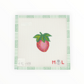 Strawberry Bag Tag needlepoint canvas by The Gingham Stitchery