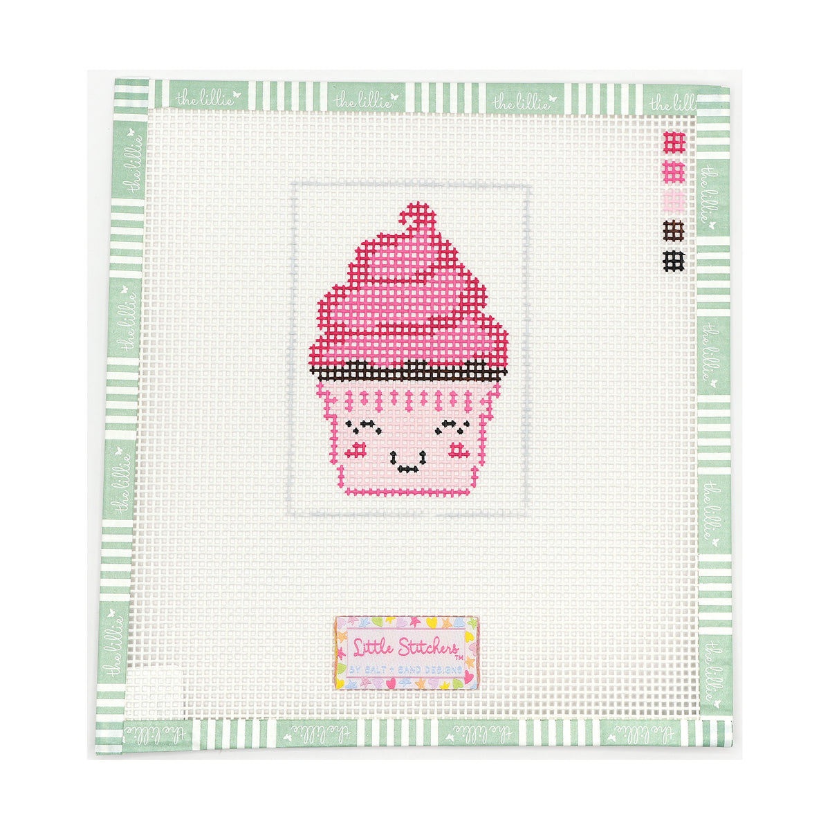 Little Stitchers: Cupcake needlepoint canvas by Little Stitchers