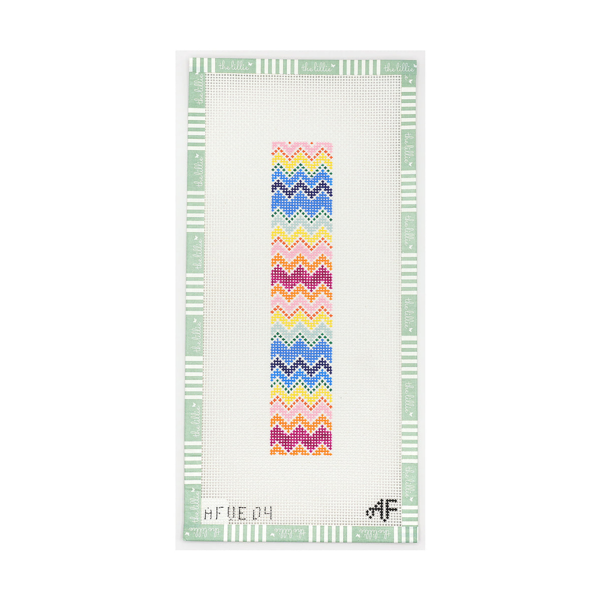 Bargello Keychain needlepoint canvas by Stitch Style