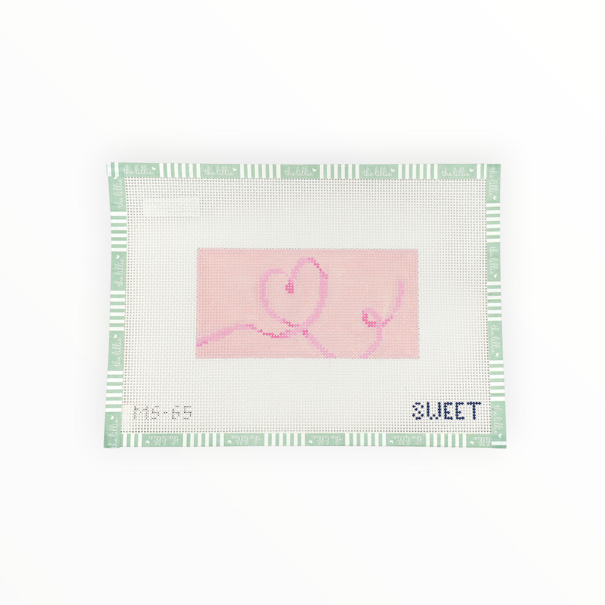 Pink Ribbon Insert needlepoint canvas by The Gingham Stitchery