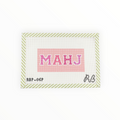 MAHJ Large – Pink needlepoint canvas by Rachel Barri Designs