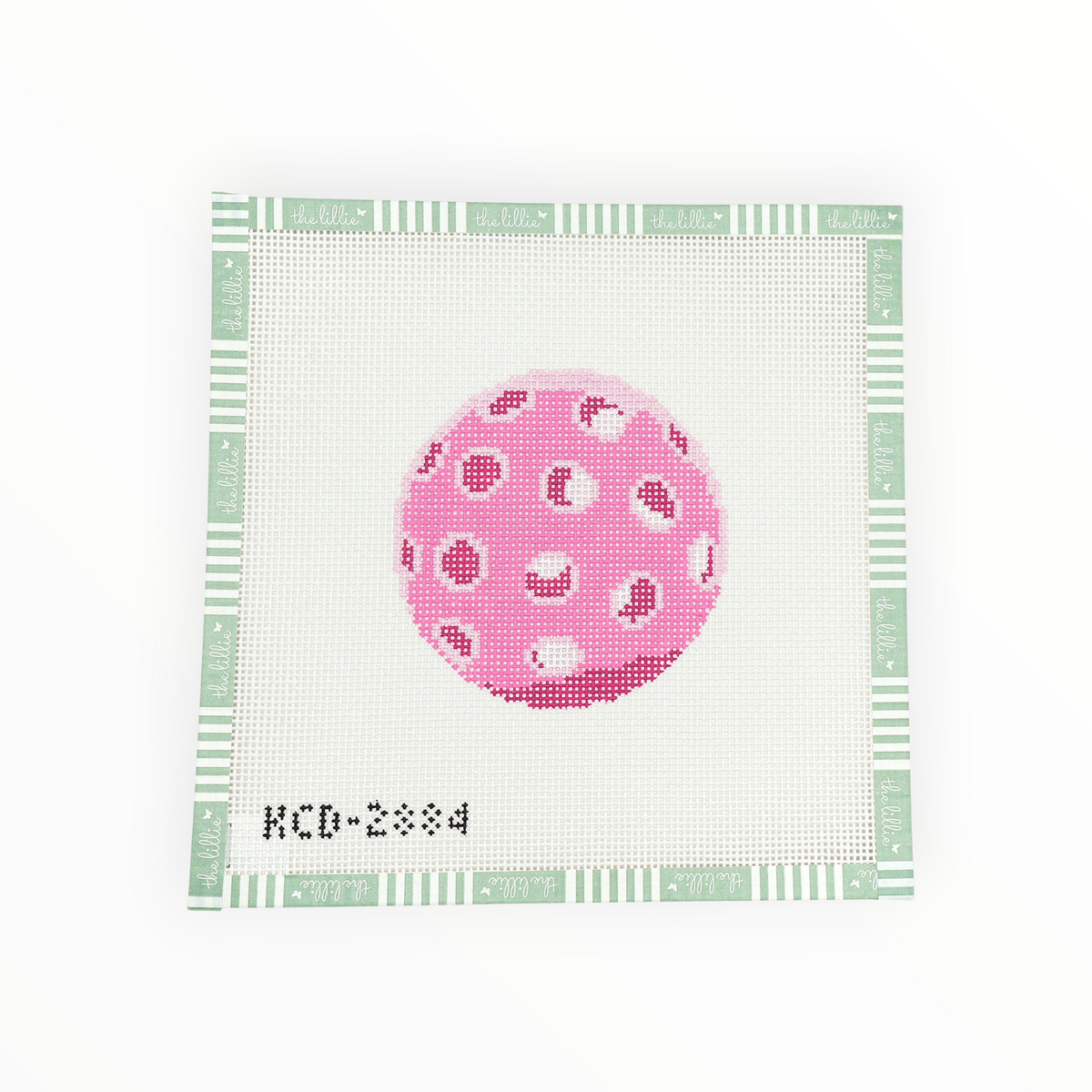 Pink Pickleball needlepoint canvas by KCN Designers