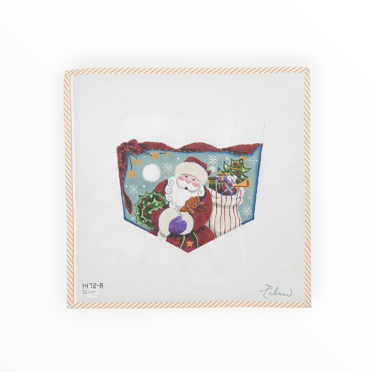 Santa's Puppy Cuff | Needlepoint Canvas