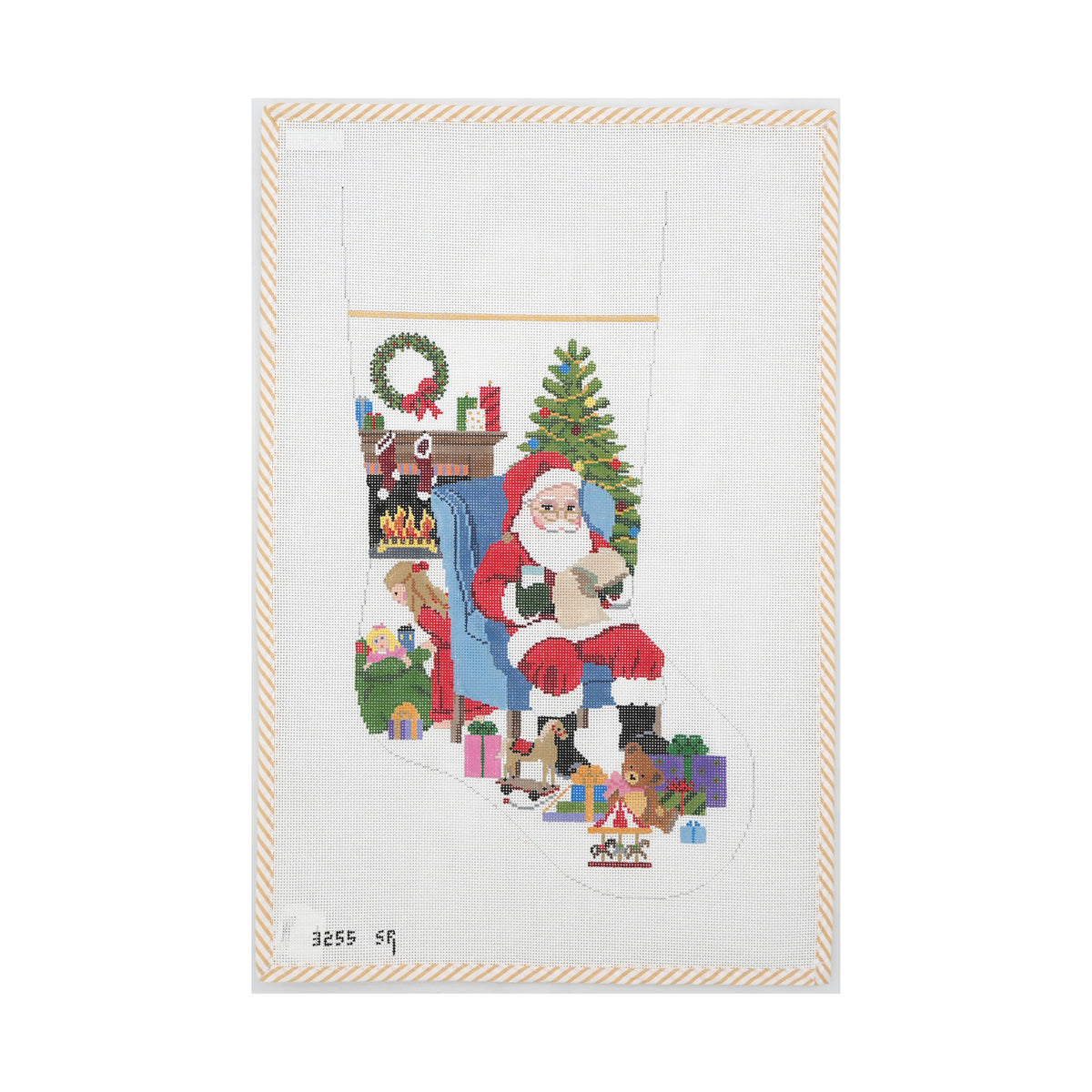 Someone's Peeking, Girl, Stocking | Needlepoint Canvas