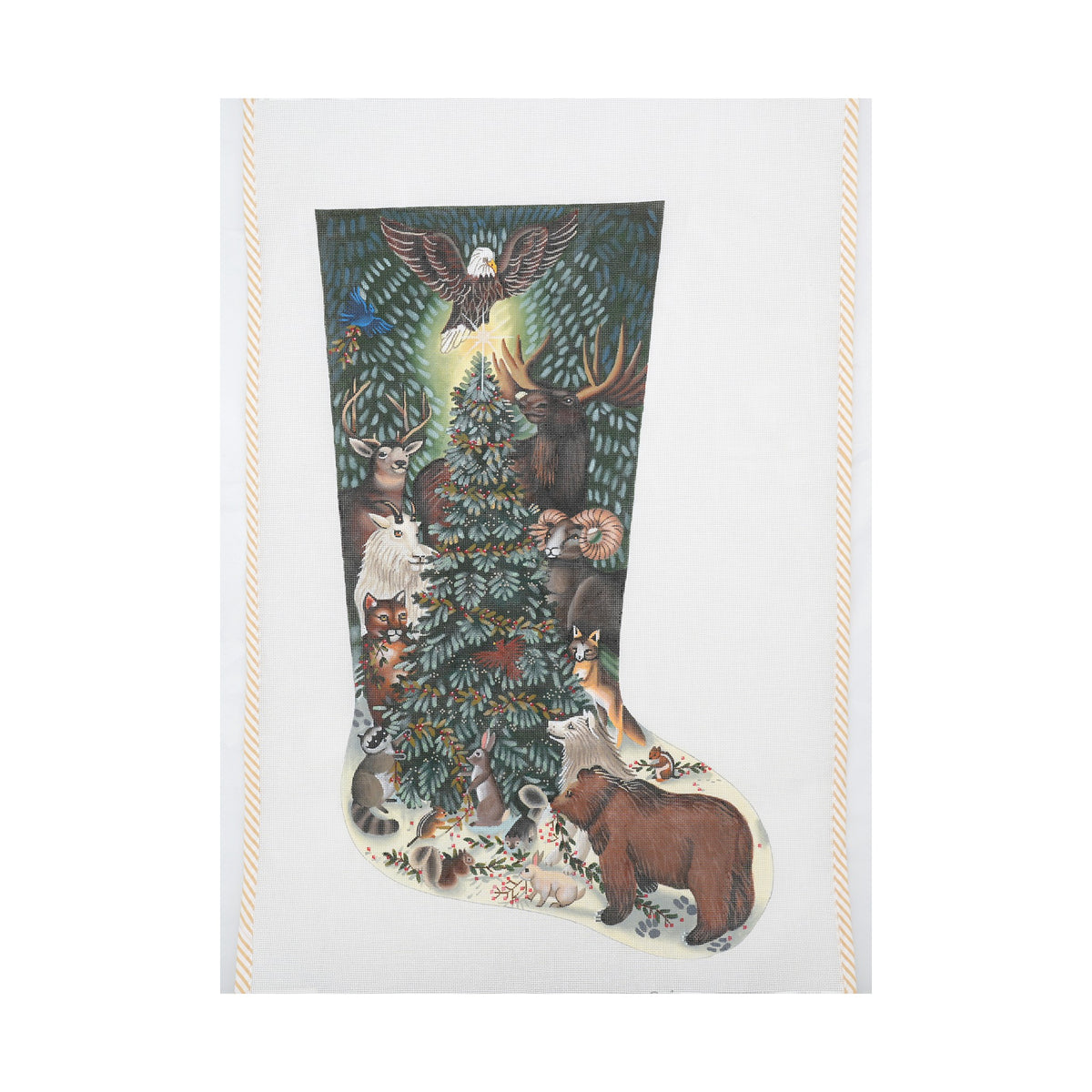 Woodland Animals Stocking | Needlepoint Canvas