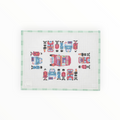 London Bus Brick Cover Needlepoint Canvas