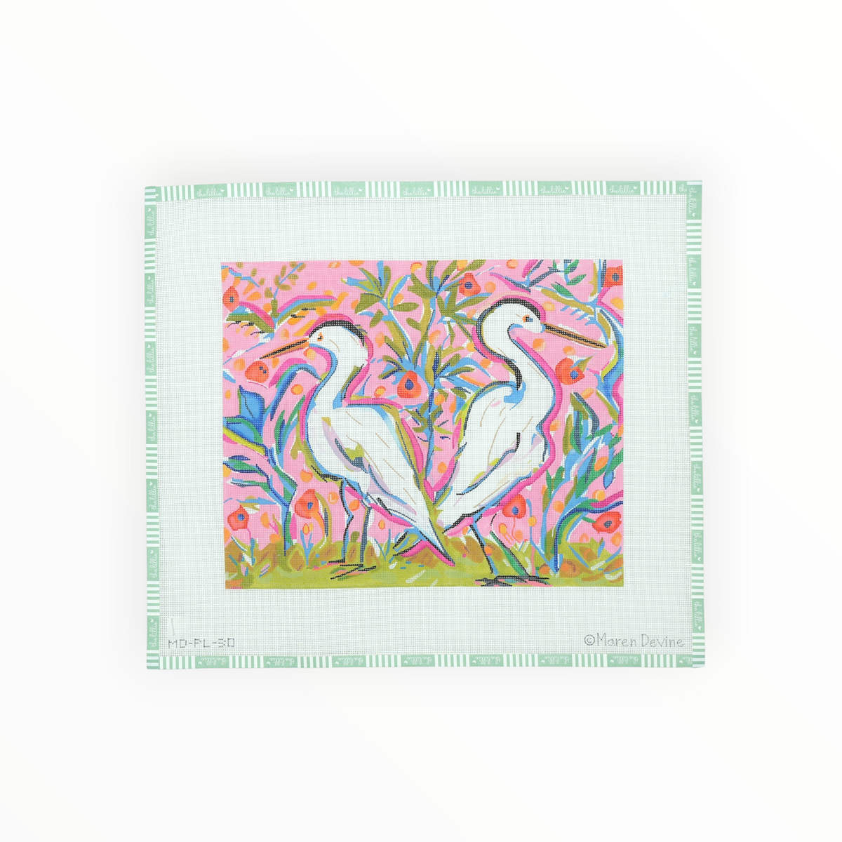Egret Joy | Needlepoint Canvas