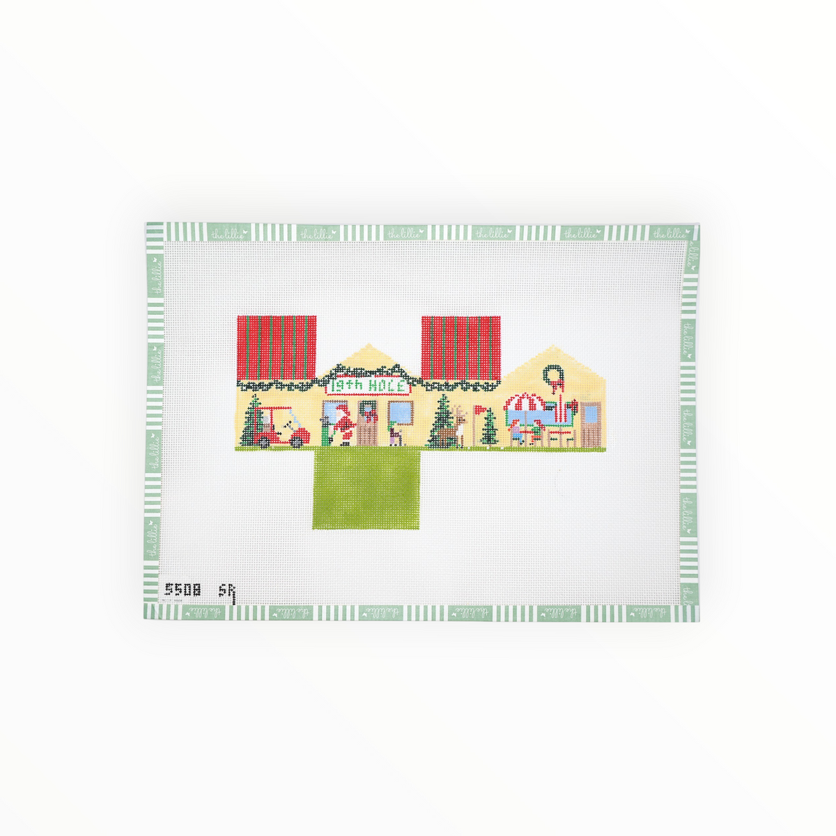19th Hole, Mini House - 18 mesh needlepoint canvas by Susan Roberts Needlepoint