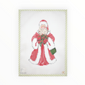 Santa with Poinsetta needlepoint canvas by Gingham Stitchery