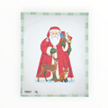 Santa with Baby Forest Animals, Tree Topper | Needlepoint Canvas