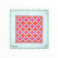 Mosaic Tile – Pink & Orange needlepoint canvas by Mopsey