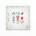 Summer Grid needlepoint canvas by Rachel Barri Designs