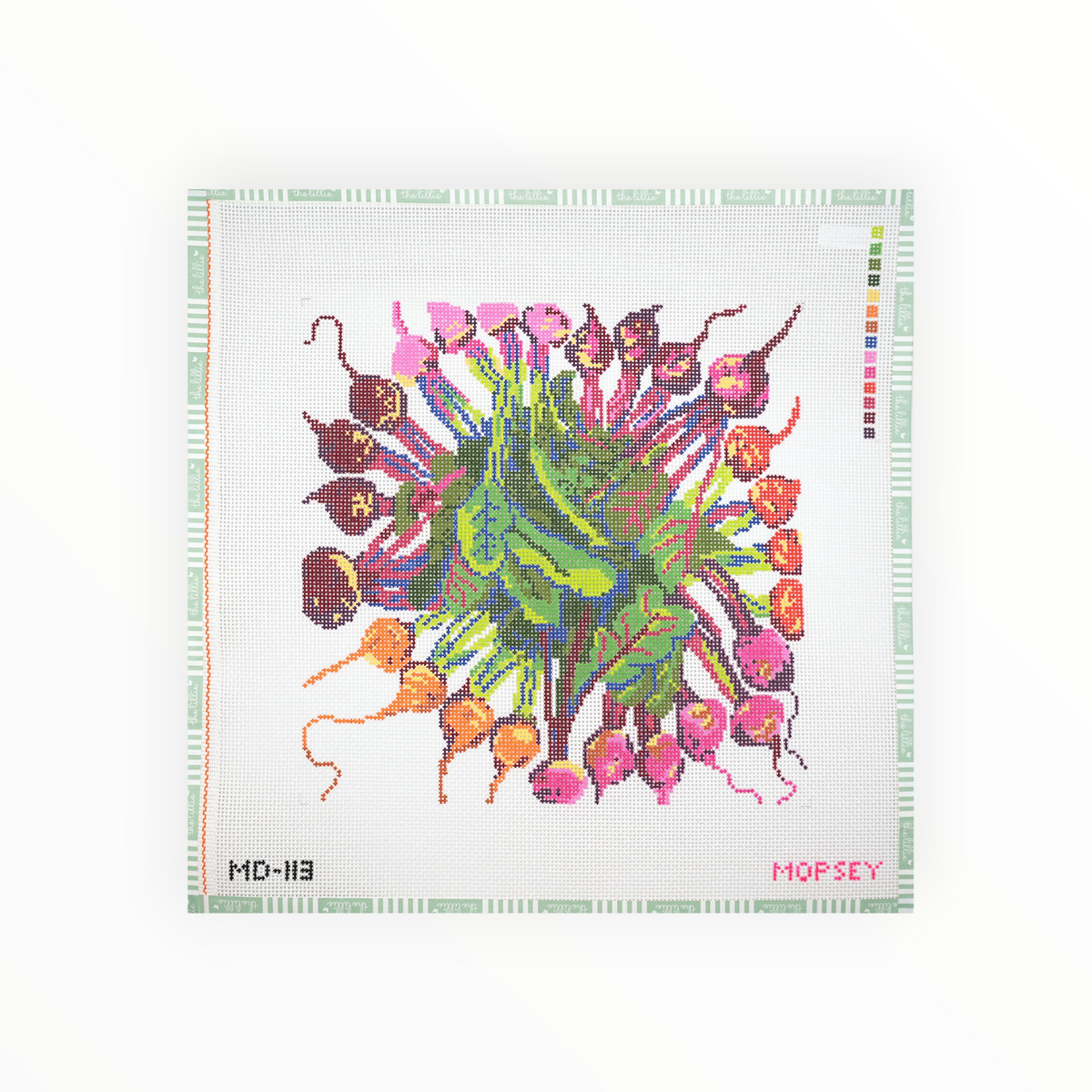 Beet Mandala needlepoint canvas by Mopsey