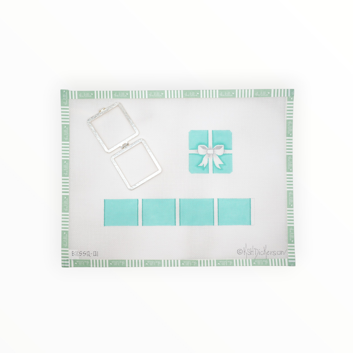 Limoges Box – Sm. Square Tiffany Wrapped Box | Needlepoint Canvas
