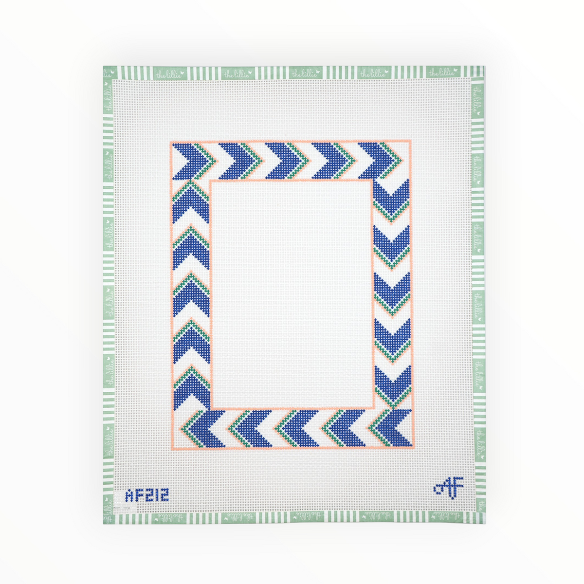 Chevron Frame needlepoint canvas by Stitch Style