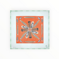 Game Bird Feathers Pillow needlepoint canvas by Gingham Stitchery
