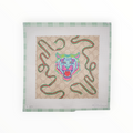 Designer Scarf Series – Gucci-Inspired Tiger needlepoint canvas by Kate Dickerson