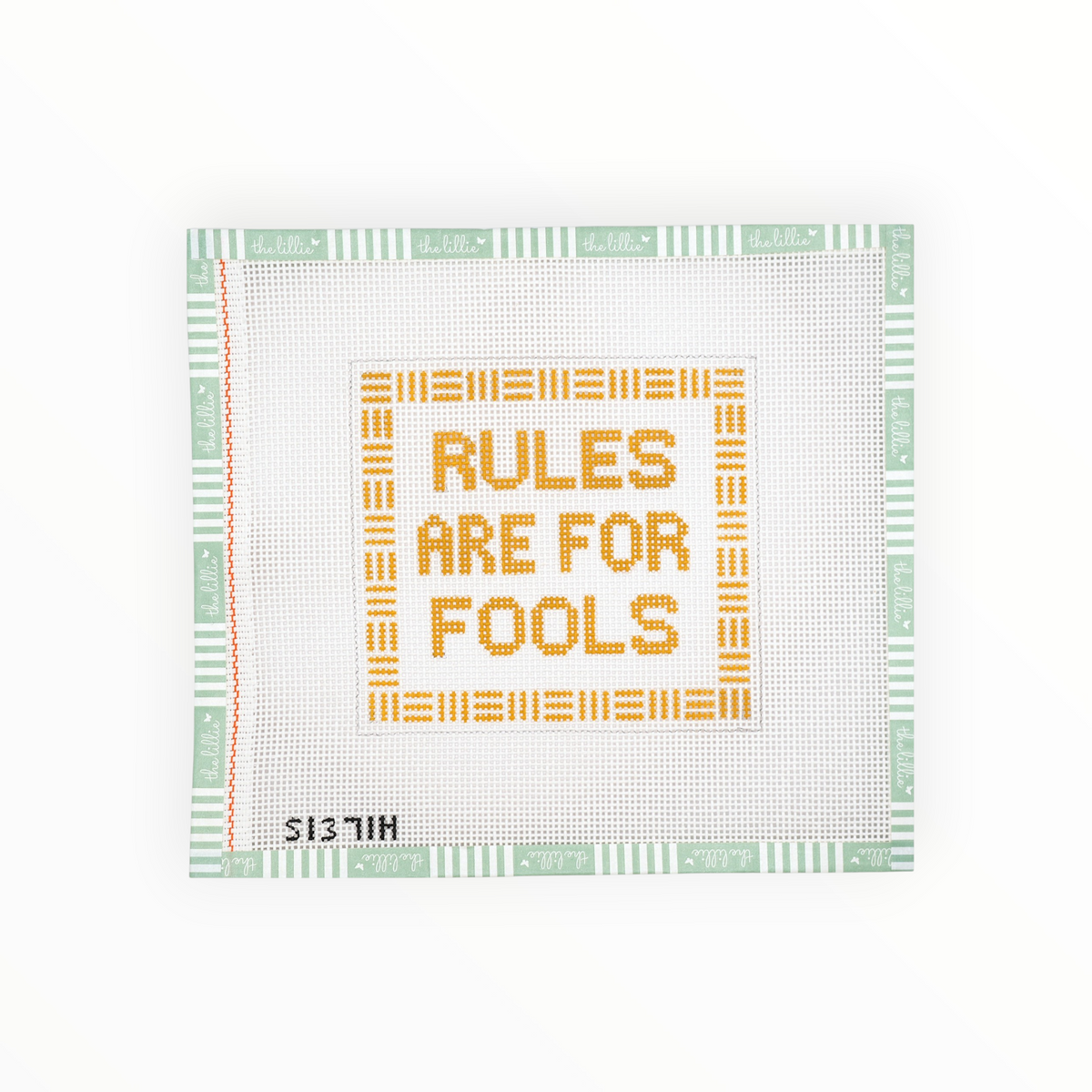 Rules are for Fools needlepoint canvas by KCN Designers