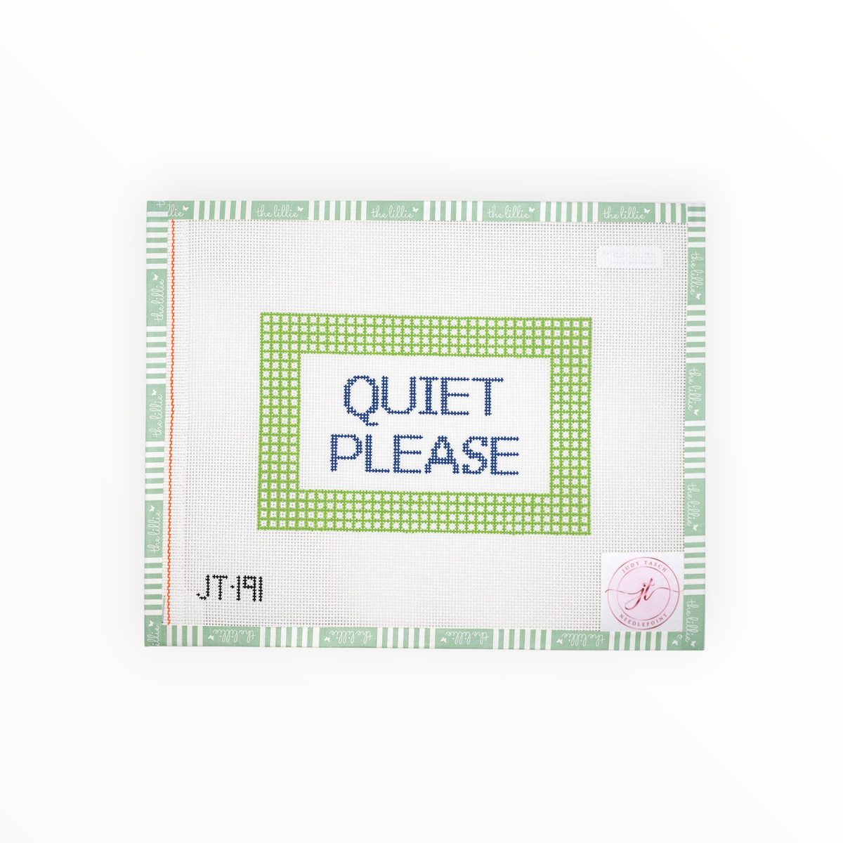 Quiet Please needlepoint canvas by Judy Tasch Needlepoint