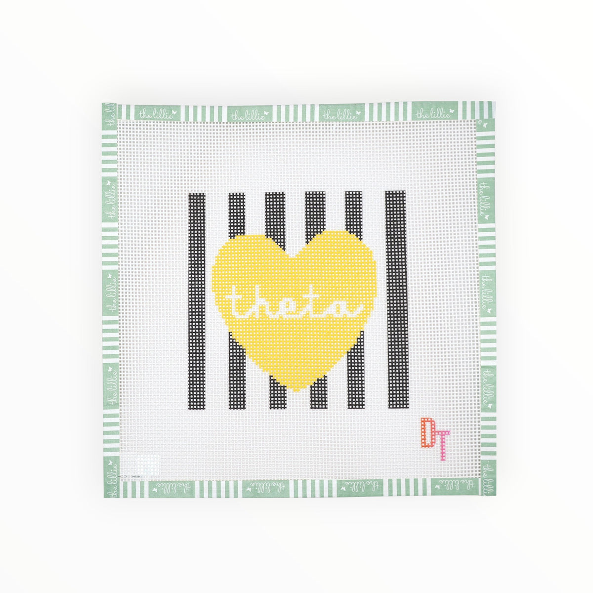 Sorority Heart Needlepoint Canvas: KAPPA ALPHA THETA