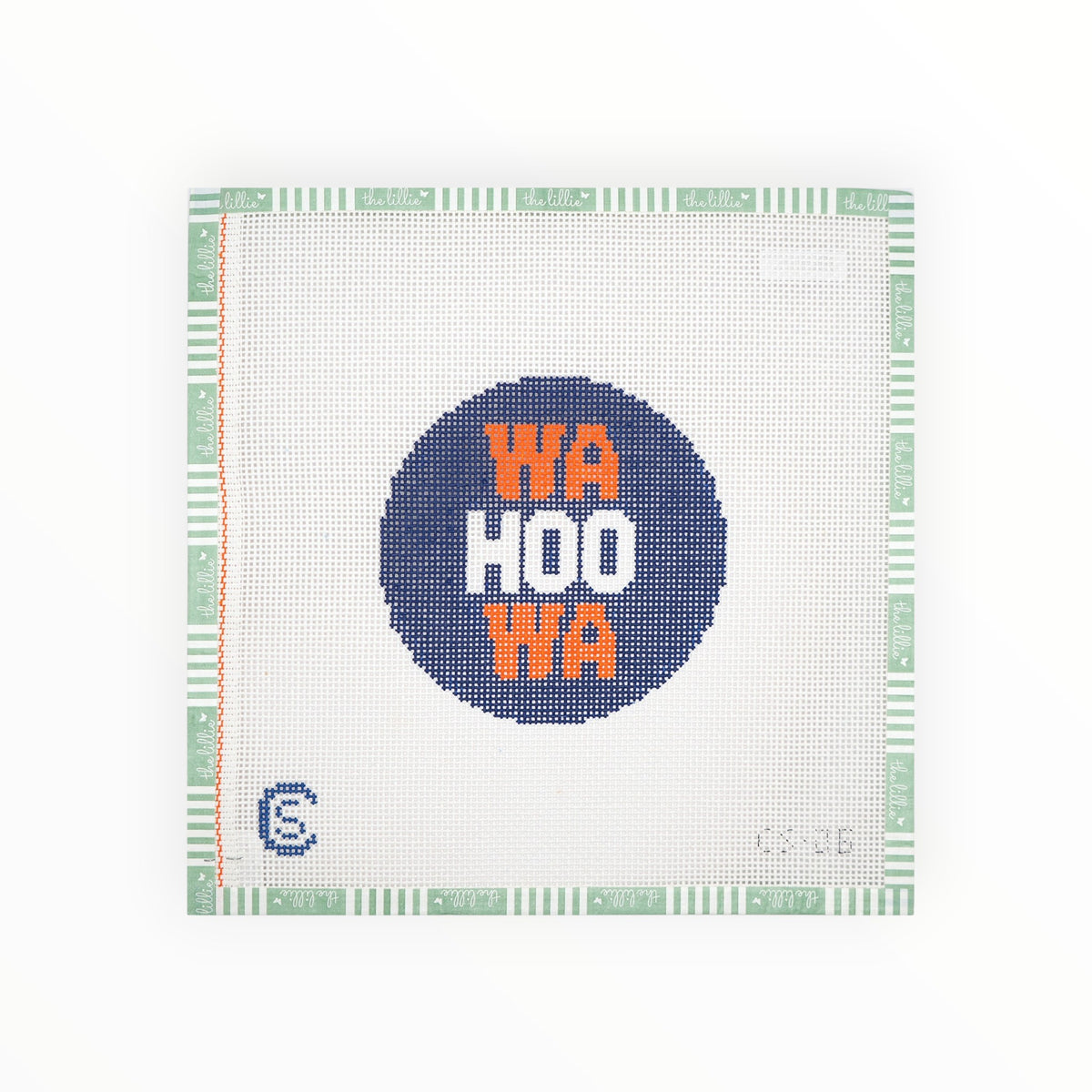 Wahoowa UVA Round Ornament | Needlepoint Canvas