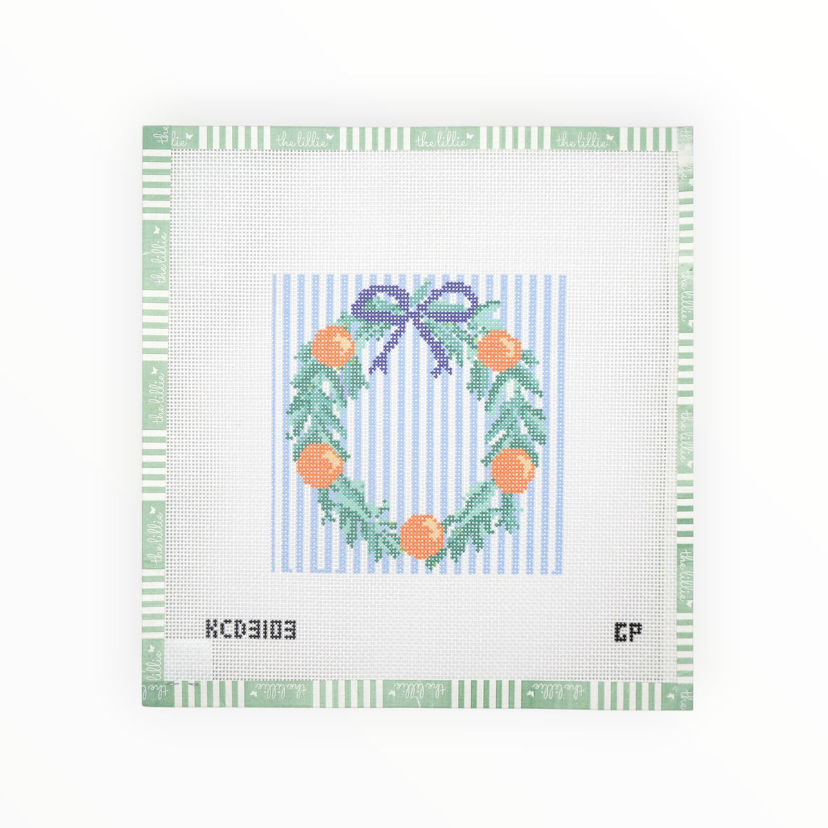 Citrus Wreath Coaster | Needlepoint Canvas