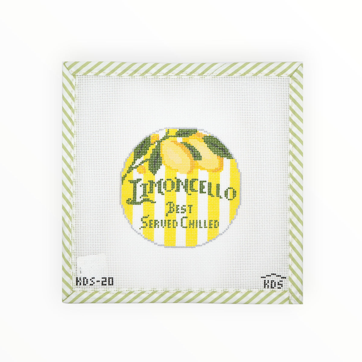 Happier Hour Coasters-Limoncello | Needlepoint Canvas
