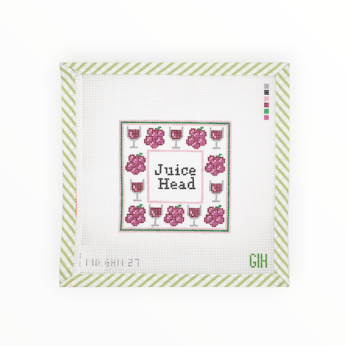 Juice Head Coaster | Needlepoint Canvas