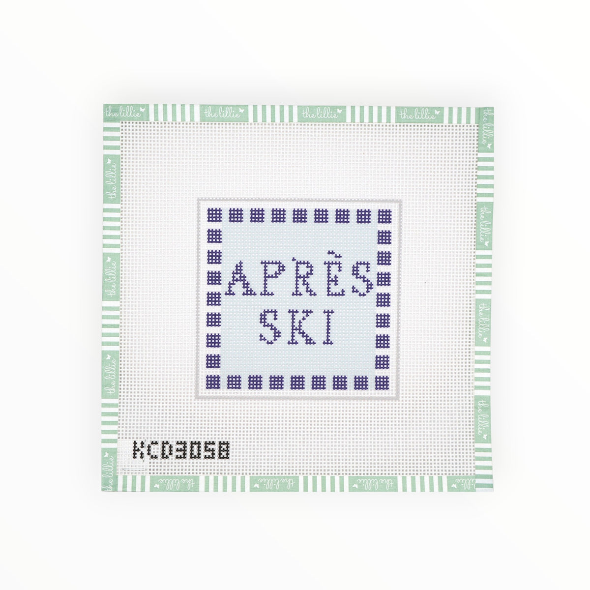 Apres Ski Square Printed Canvas Needlepoint Canvas
