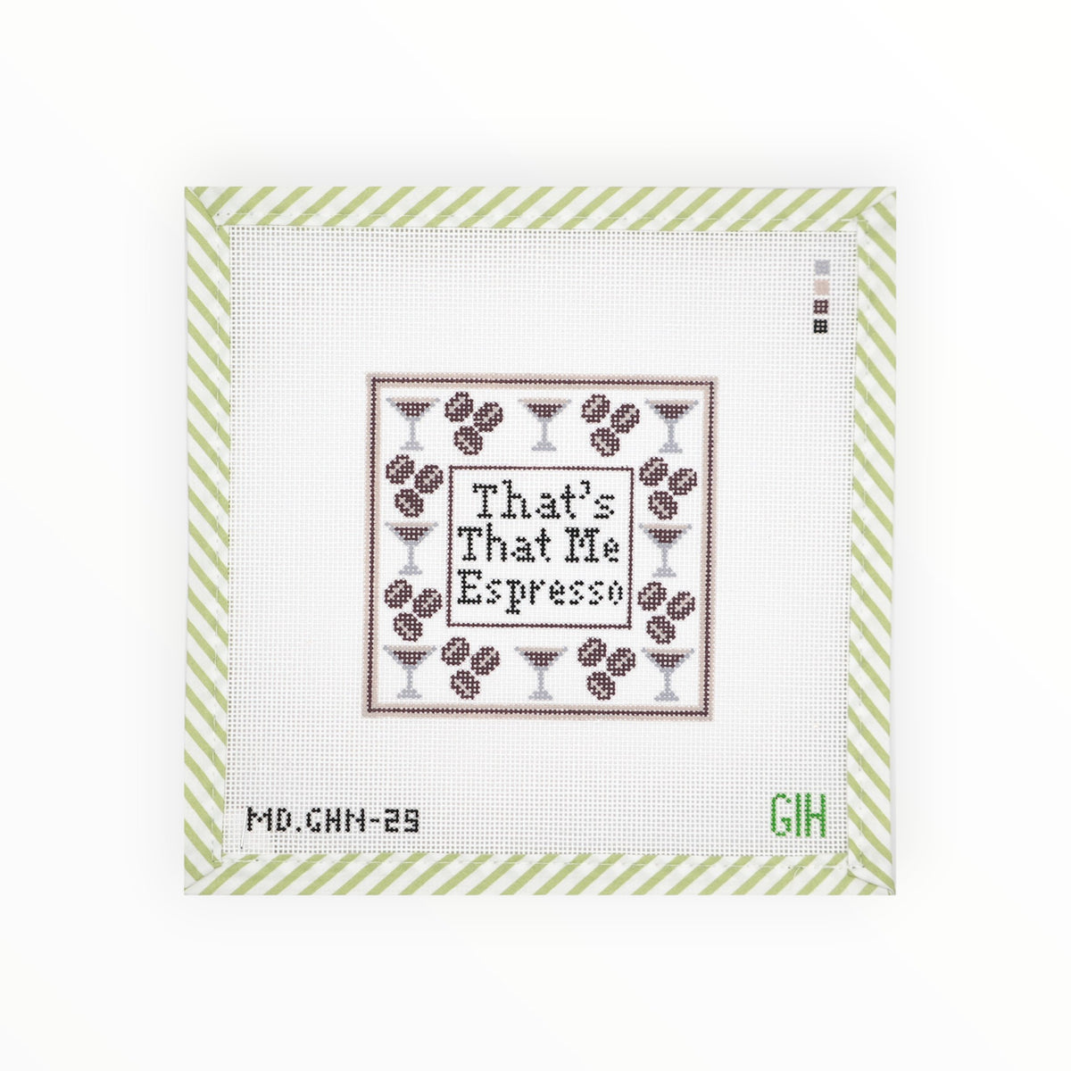 That's That Me Espresso Coaster | Needlepoint Canvas