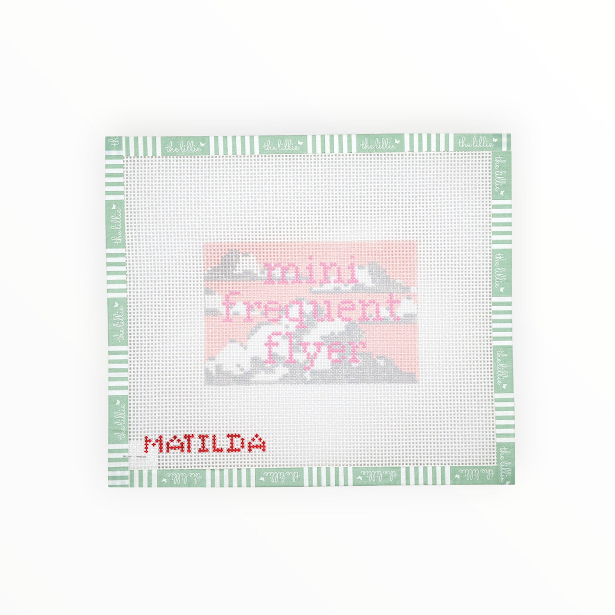 Mini Frequent Flyer Passport Insert – Pink | Needlepoint Canvas